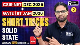 Celebrity Short Tricks of Solid State 2 | CSIR NET DEC 2025, GATE & IIT JAM 2026 | Chiral Academy Wealth