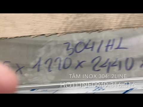 Video Báo giá Tấm inox 304-2B phủ keo pvc dày 1. 1,2. 1,5. - youtube