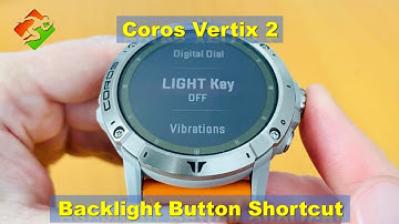 Coros Vertix 2 | Adding Backlight Button Shortcut
