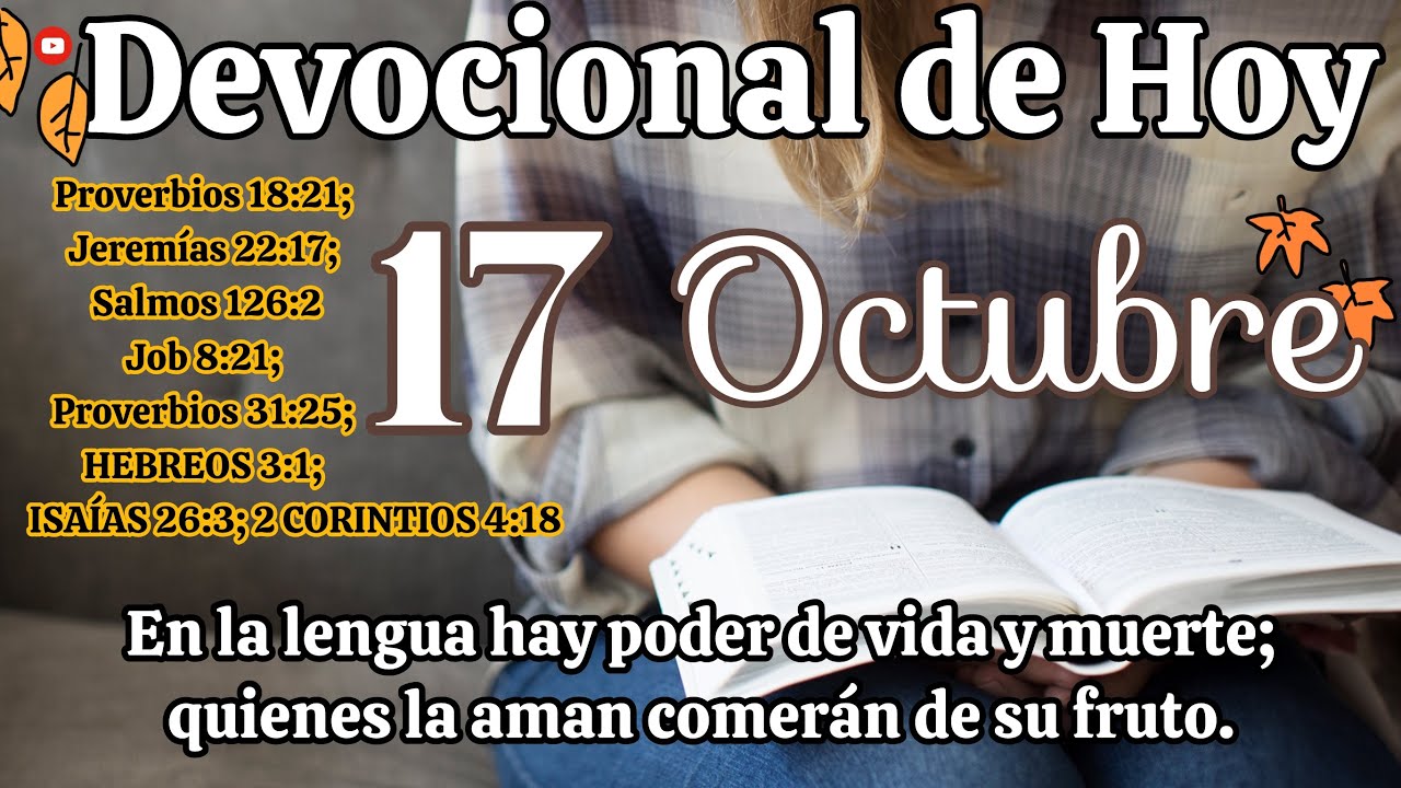 Devocional de hoy 17 Octubre | Devocionales cristianos | Devocionales ...
