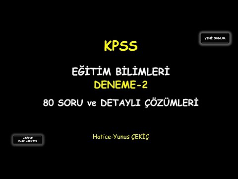 KPSS EĞİTİM BİLİMLERİ DENEME-2
