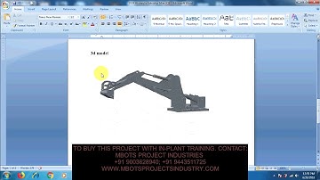 Design and Fabrication of DOF Hydraulic Extractor Mini JCB Mechanical Project-MBOTS INDUSTRY
