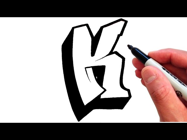 How to easy graffiti letter “K” #graffiti 