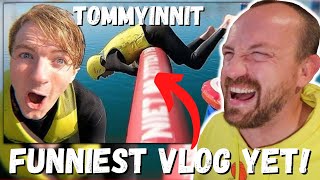 FUNNIEST VLOG YET! TommyInnit Surviving The Total Wipeout Challenge (FIRST REACTION!) Wilbur & Tubbo