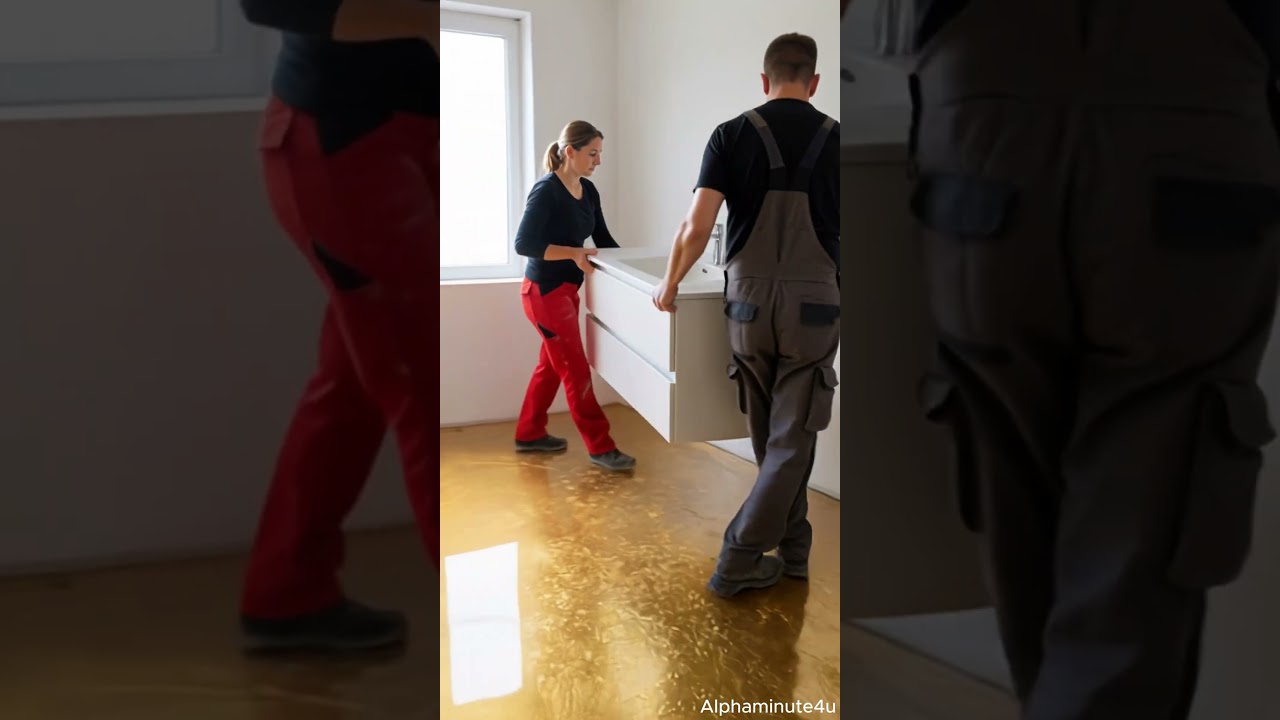 From Concrete to Gold: Luxury Epoxy Resin Bathroom Transformation