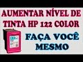 Recarga e transformação do cartucho hp 122 Color 18ml