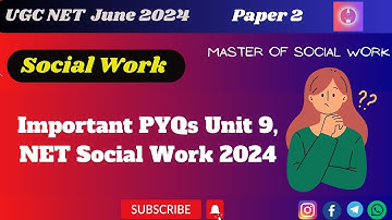 Important Topic and PYQs |Unit 9 | UGC NET Social Work By  Manjari Tiwari |NET JUNE 2024