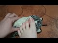 Crushing a cat plushie with feet without socks