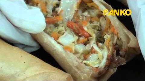 ANKO Automatic Spring Roll Machine with Filling Demonstration
