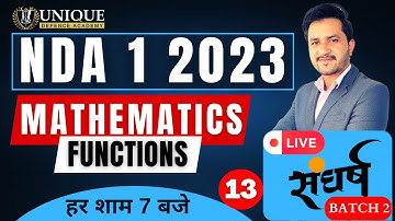 NDA Live Class 2023 | Functions 01  | NDA 1 2023 | Kapil Sir | Unique Defence Academy
