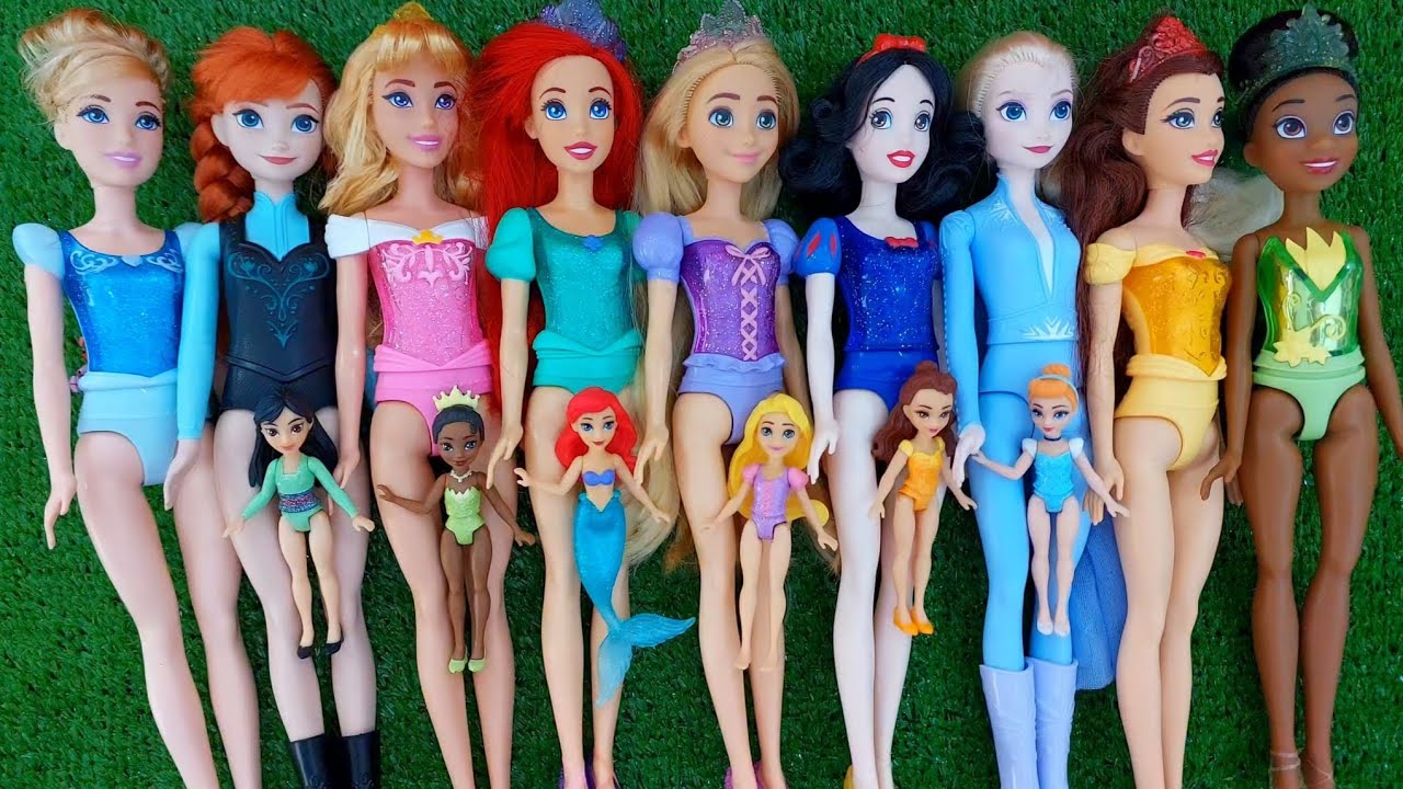 Disney Princess Doll Makeover ~ DIY Miniature Ideas for Barbie - Wig, Dress, Faceup, andMore! DIY