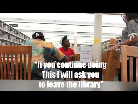 Rolling dice in the library prank
