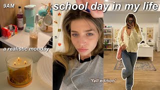 SCHOOL DAY IN MY LIFE (fall edition) | school vlog, studying, fall weather image
