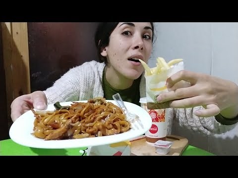 MUKBANG იაკუძას ლაფშა და ბურგერ კინგის მენიუ