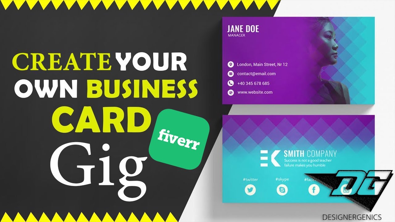 Create Fiverr Gig for Business Cards Earning Tutorial | Business Card ...