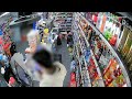 Footage shows terrifying moment armed robber threatens staff at North East shop