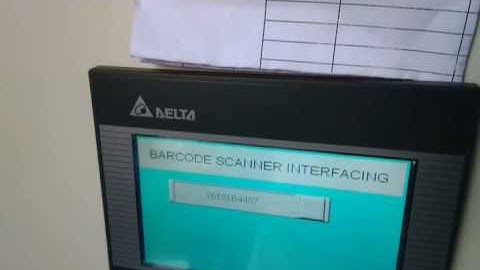 Barcode scanner interface with HMI