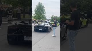 2 Lamborghini SVJ‘s have a rev battle  #carsandcoffee #lamborghinni #lamborghinisvj