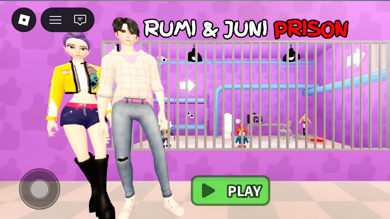  AWESOME Gameplay 😍 Rumi and Jinu Prison Run! OBBY Roblox! 