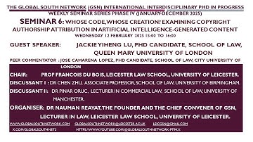 SEMINAR 6 Intellectual Property Examining Copyright Authorship Attribution Artificial Intelligence