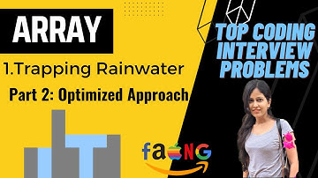 Trapping Rain Water | Array | Optimized Approach | Top Coding Interview Problems