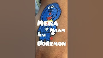 I made doremon on hand in 7 seconds #doremon #youtubeshorts