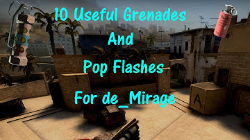 10 Useful Popflashes and Grenade Throws For Mirage! (CSGO Grenades)