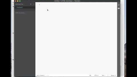 2 Using Brackets   Creating a new file and saving it as a HTML file