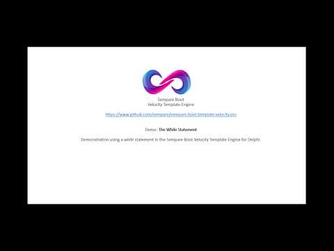 Sempare Boot Velocity Template Engine Demo The While Statement 