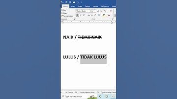 Cara Membuat Efek Coretan Pada Teks di Ms Word