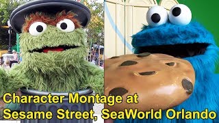 Sesame Street At Seaworld Orlando Character Montage With Oscar, Cookie Monster, Elmo, Ernie & Bert