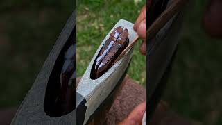 Axe Hanging : Beautiful Cross Wedge Made From Rosewood #Asmr #Woodworking