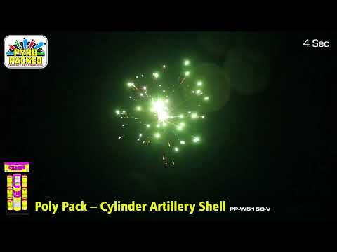 Pyro Packed Fireworks PP W515C V Crackling Cylinder Artillery Shells