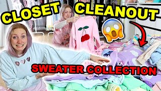 CLEARING OUT MY SWEATER COLLECTION!! HUGE CLOSET CLEAN OUT & SELLING MY CLOTHES ON DEPOP (PART 2)