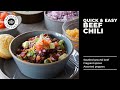 Homemade beef chili recipe  quick  easy