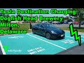 Tesla Destination Charging at the Dogfish Head Brewery in Milton, Delaware.