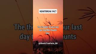 💔 Heartbreak Fact: The thought of your last day together haunts you... | #shorts #facts #thoughts