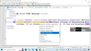Full Stack Development (Batch-2): Inline CSS