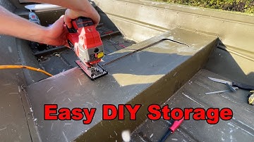 DIY Jon Boat Storage (Adding hatch lids to the benches and a drain plug)