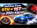 5TH → 1ST GEAR @ 200+ KM/H 😱 | INSANE Gear Shift Test! ☠️ #trending 