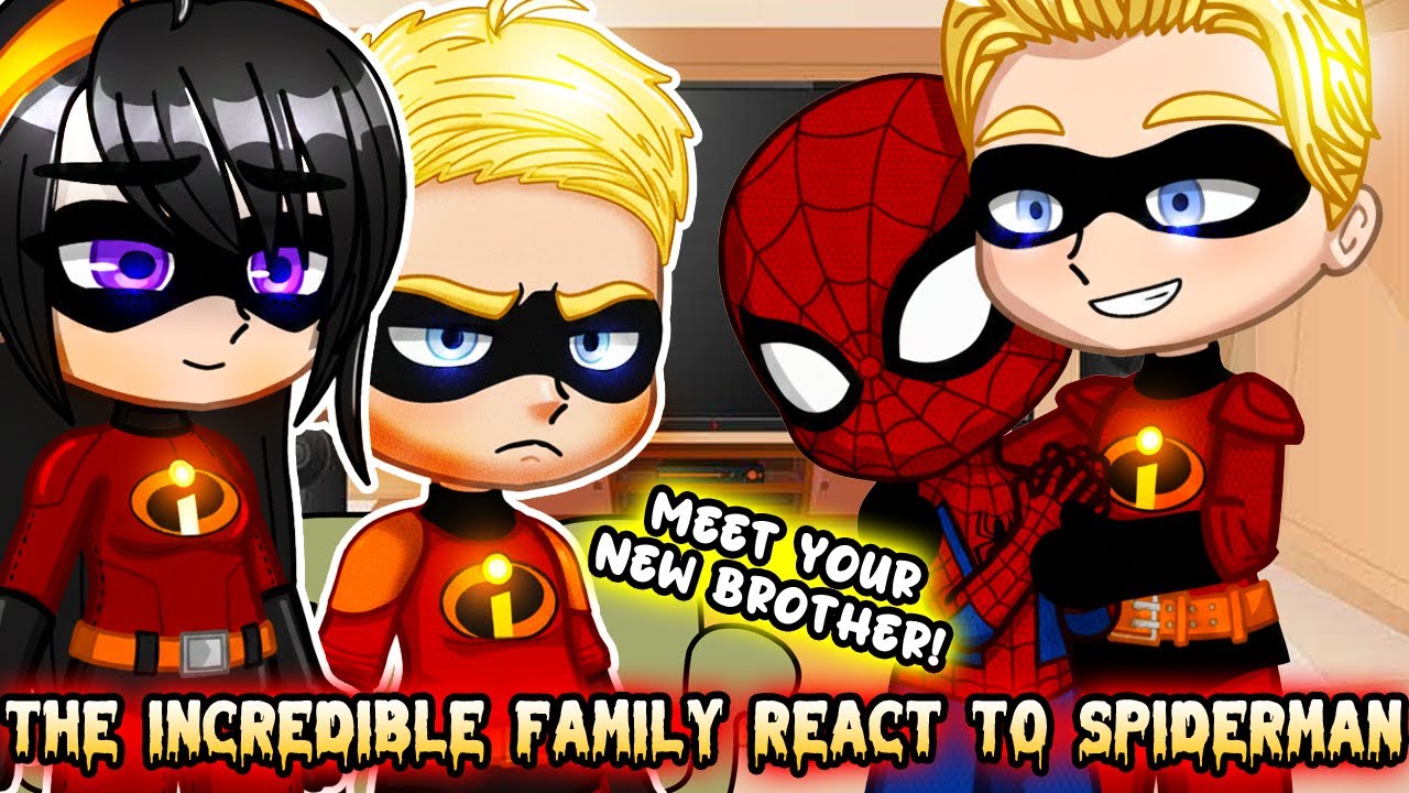 Реакция невероятной семьи на появление Питера Паркера в роли новорожденного сына // Gacha Reactio...