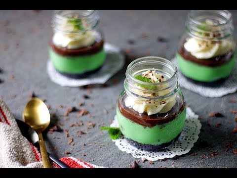 Mint Chocolate Chip Cheesecake in a Jar without oven | Instant Pot Cheesecake