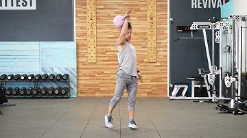 Alternating Kettlebell Clean to Rotational Press