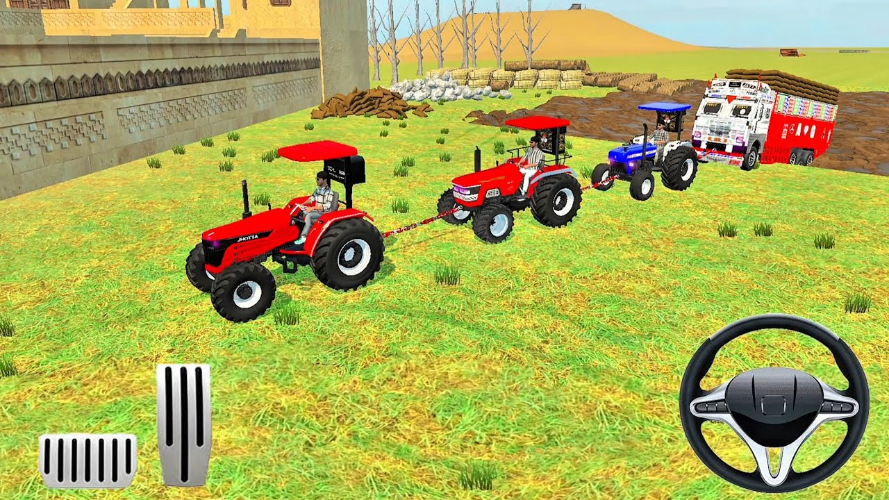 Pull Bori loaded truck by john deere, preet and Hindustan tractor from Mud 😱🤷💥 