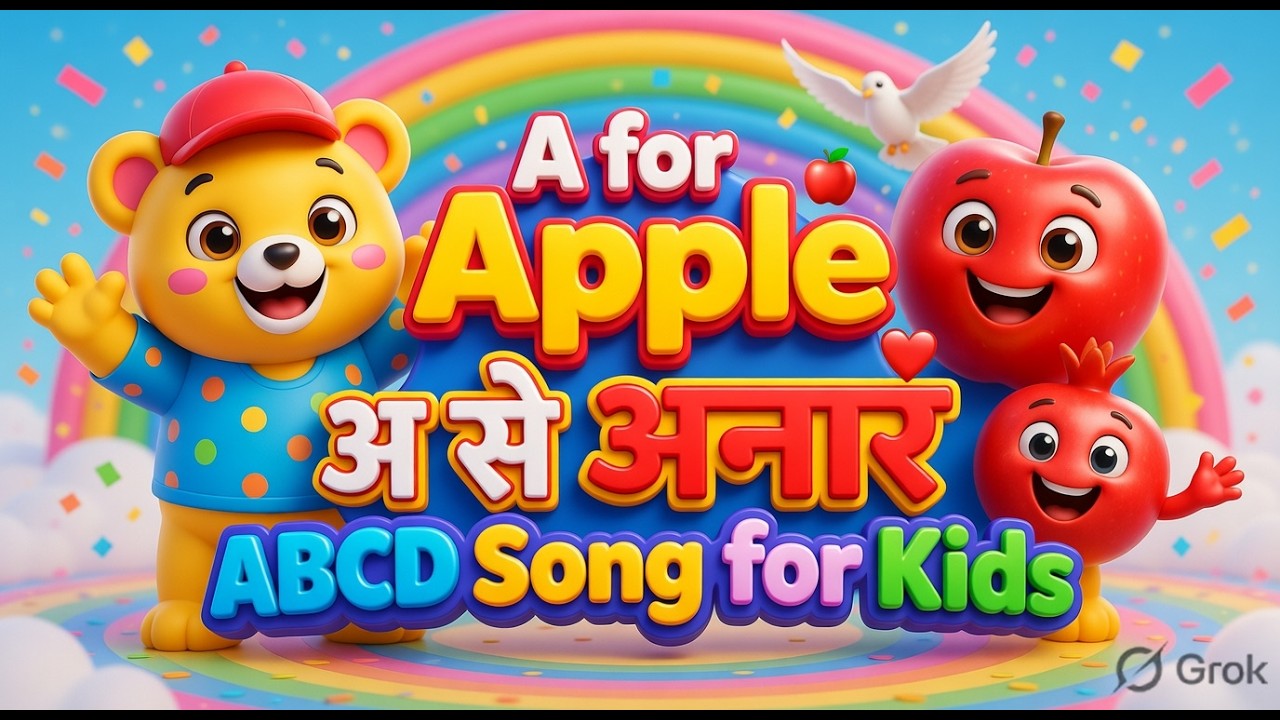 A for Apple 🍎 | ABCD Phonics Song | A for Apple B for Ball | ABC Song ...