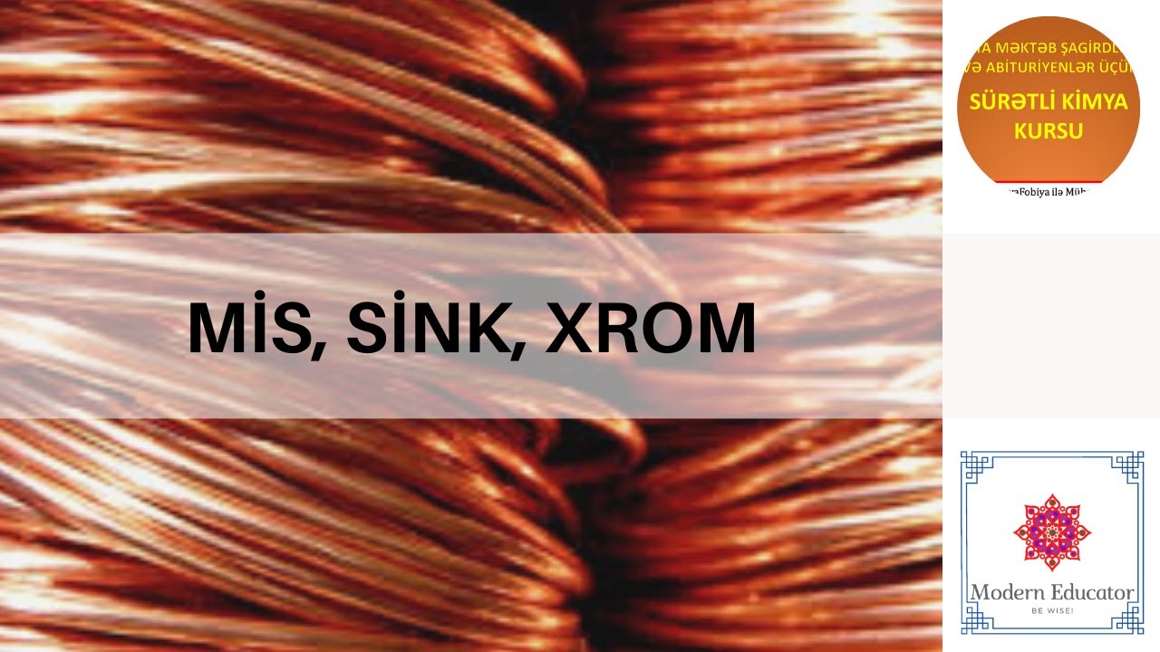 DƏRS - 61 Mis, Sink, Xrom