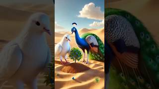जब मोर और कबूतर ने लगाया जादुई पेड़ 🦚✨ #AIStory #NatureStory #Trending #ShortVideo #Viral