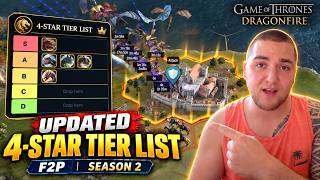 F2P Dragon Tier List! UPDATED 4-Star Rankings for Season 2 | GOT Dragonfire