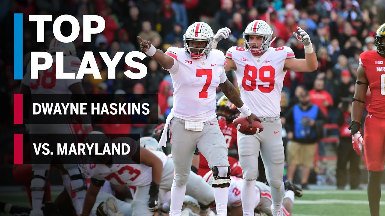 Top Plays Dwayne Haskins Highlights vs. Maryland Ohio State Big