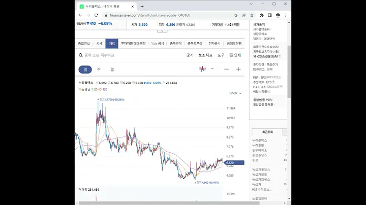 040160누리플렉스 주가 전망 및 차트 분석